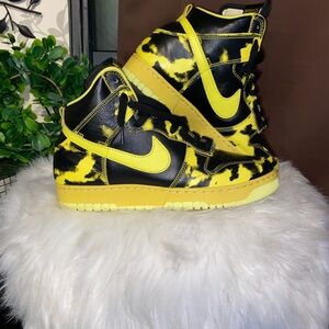 Nike Mens Dunk High 1985 DD9404 001 Yellow Acid Wash